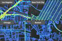Sur les quatre villes étudiées (Los Angeles, New York, Chicago et Boston), la première présente le plus haut risque de collision. © MIT CSAIL